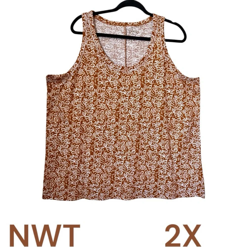 NWT  WONDERLY  SLEEVELESS SUMMER TOP   2X PLUS   #CL-13 - Picture 2 of 11